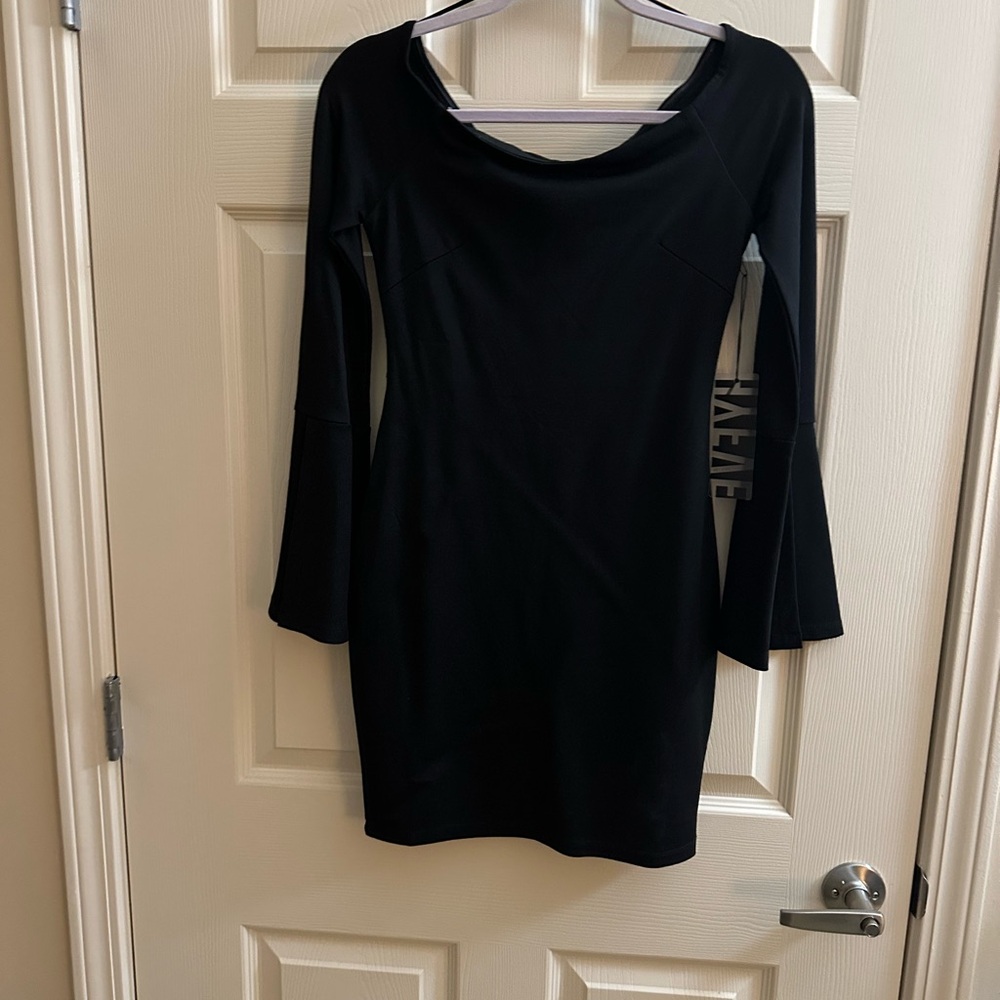 HYFVE Black Long Sleeve Bodycon Dress